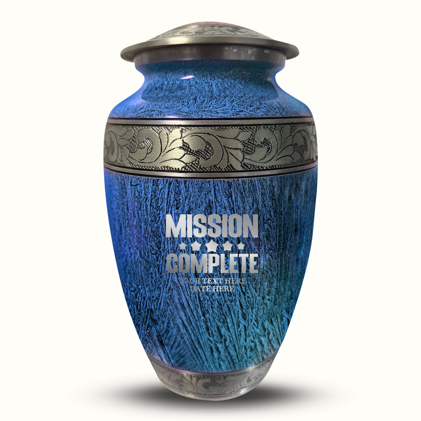 Custom Large Cremation Urn for Human Ashes - Elevate Collection - Funny Gaming Design - Distressed Finish - 200 Cubic Inch