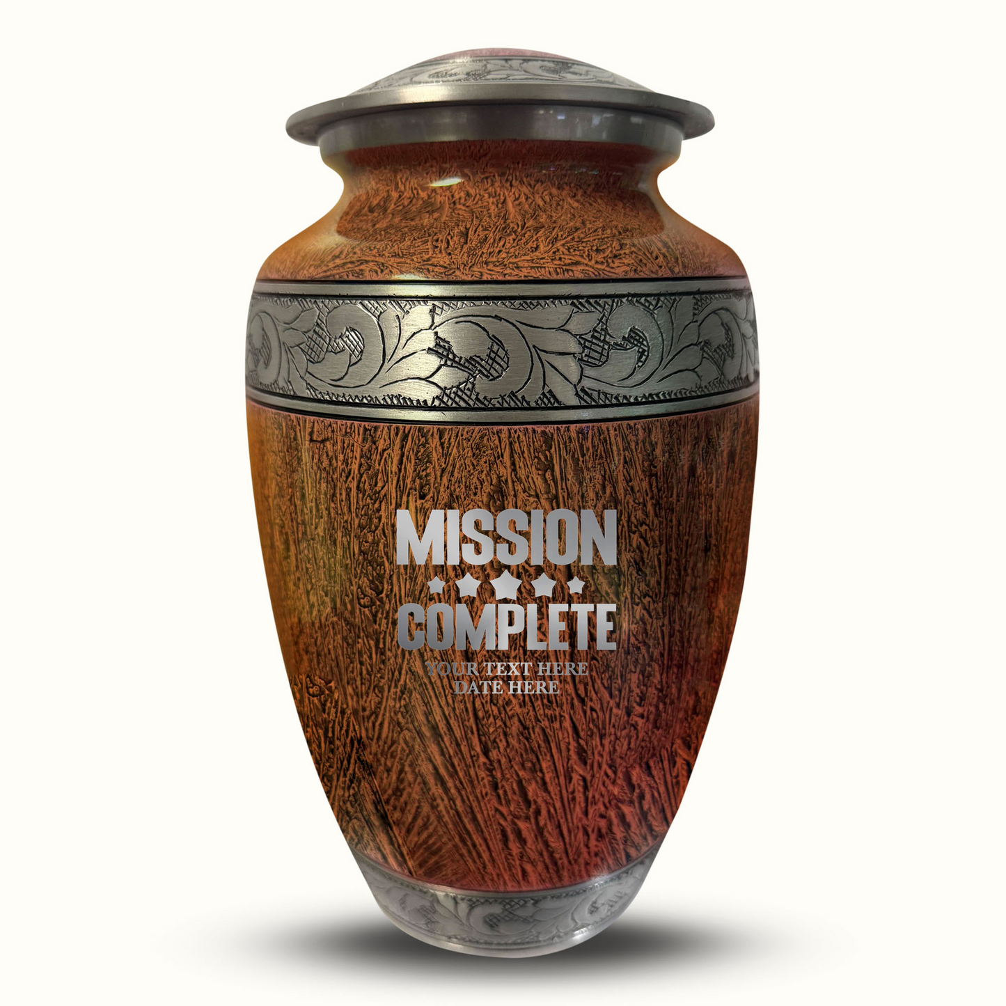 Custom Large Cremation Urn for Human Ashes - Elevate Collection - Funny Gaming Design - Distressed Finish - 200 Cubic Inch