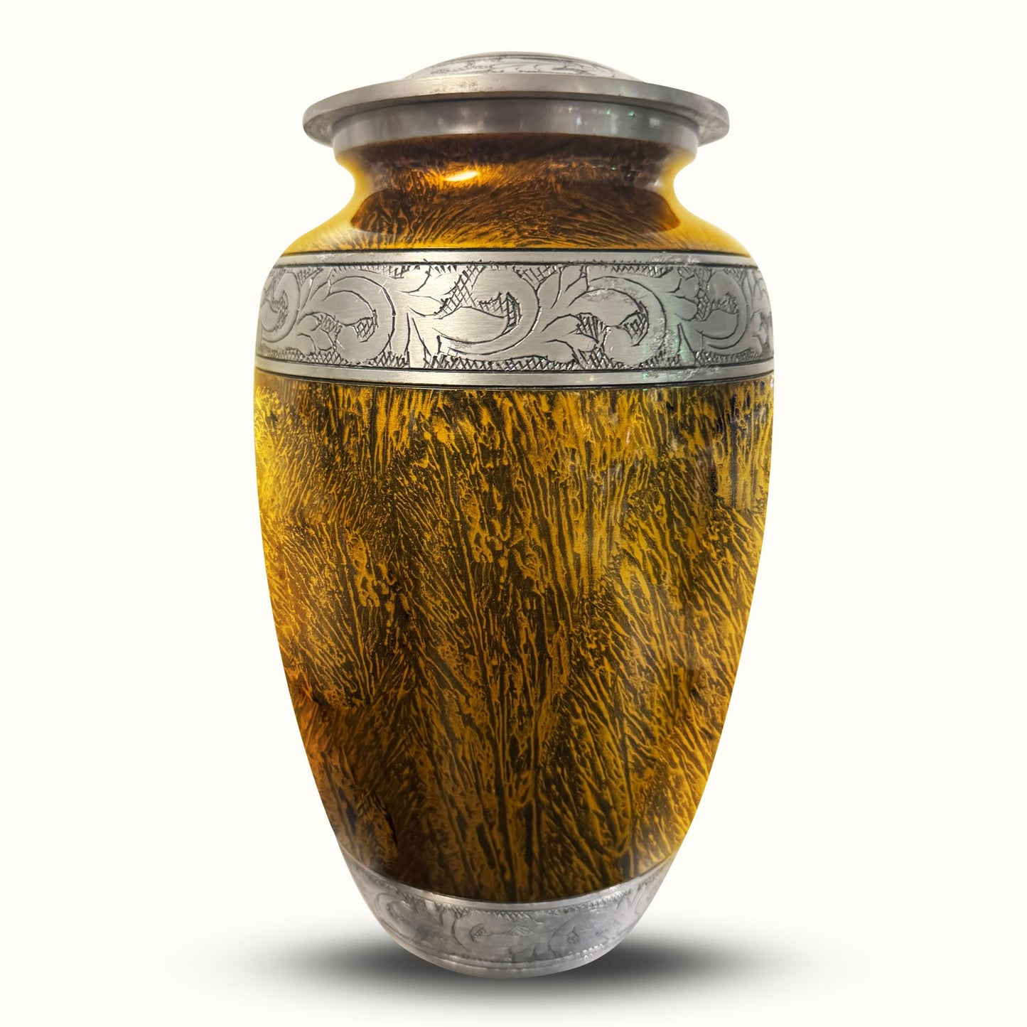 Custom Large Cremation Urn for Human Ashes - Elevate Collection - Funny Religious Design - Distressed Finish - 200 Cubic Inch