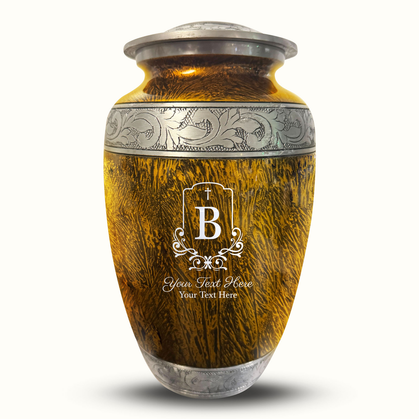 Custom Large Cremation Urn for Human Ashes - Elevate Collection - Headstone Shape Design - Distressed Finish - 200 Cubic Inch