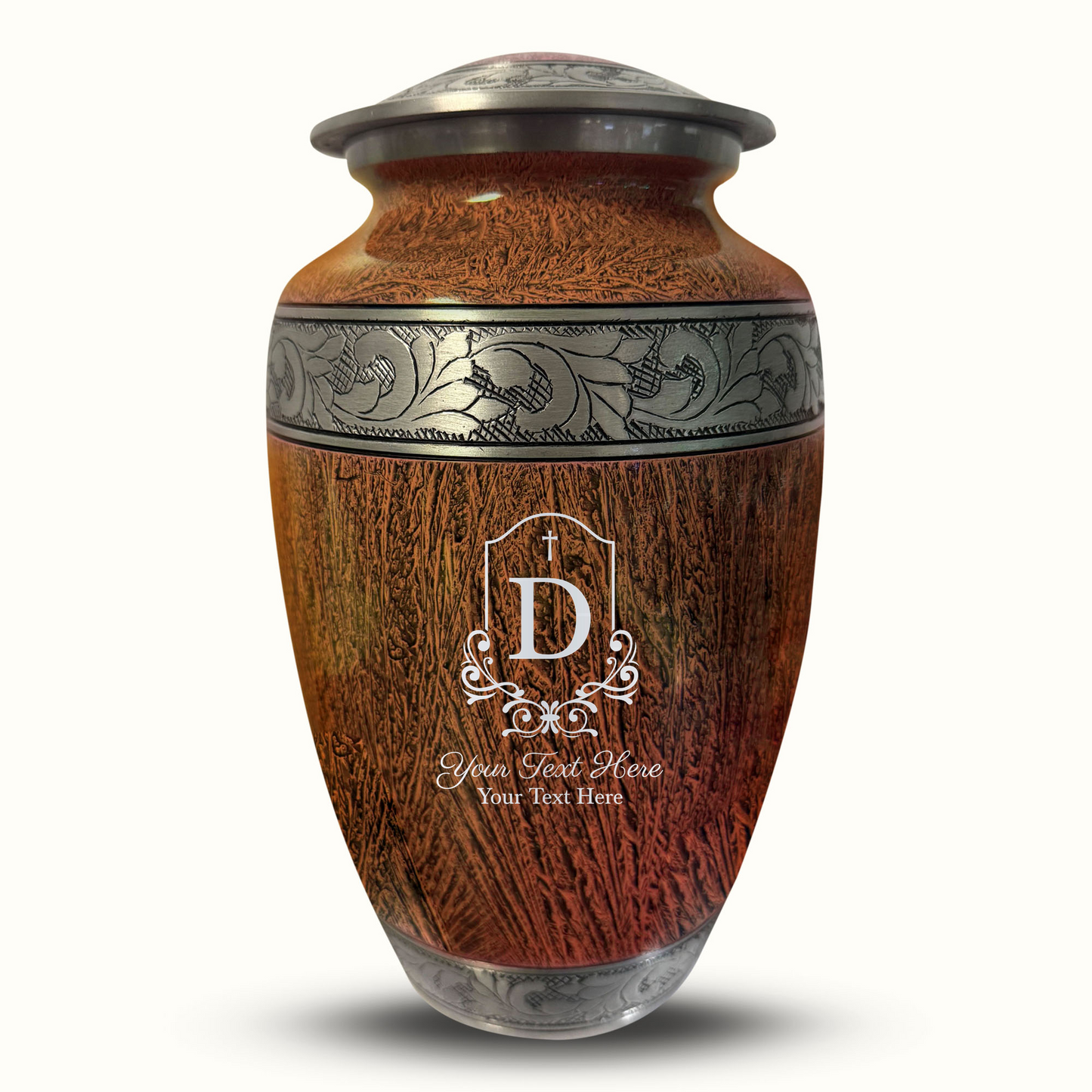 Custom Large Cremation Urn for Human Ashes - Elevate Collection - Headstone Shape Design - Distressed Finish - 200 Cubic Inch