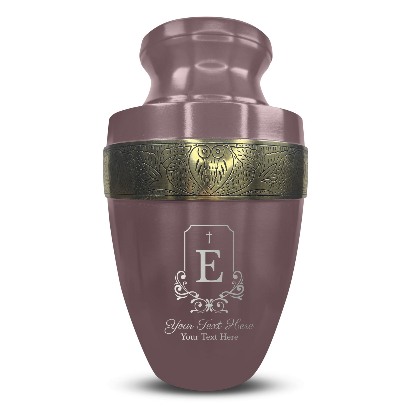 Personalized Adult Cremation Urn with Custom Engraved Name, Date and Headstone Shape Design Metal Aluminum Vessel for Ashes and Remains | Elite Collection with Gold Inlay | 200 Cubic Inch
