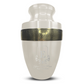 Personalized Adult Cremation Urn with Custom Engraved Name, Date and Headstone Shape Design Metal Aluminum Vessel for Ashes and Remains | Elite Collection with Gold Inlay | 200 Cubic Inch
