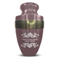 Personalized Adult Cremation Urn with Custom Engraved Name, Date and Memorial Decorative Swirl Design Metal Aluminum Vessel for Ashes and Remains | Elite Collection with Gold Inlay | 200 Cubic Inch