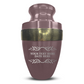 Personalized Adult Cremation Urn with Custom Engraved Name, Date and Memorial Decorative Swirl Design Metal Aluminum Vessel for Ashes and Remains | Elite Collection with Gold Inlay | 200 Cubic Inch