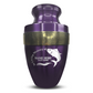 Personalized Adult Human Cremation Urn with Custom Engraved Name Date Boat on Vessel for Ashes and Cremains | Funny Fishing Lover Series with Gold Inlay | 200 Lbs