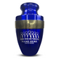 Personalized Adult Human Cremation Urn with Custom Engraved Name Date on Vessel for Ashes and Cremains | Elite Funny Bowling Lover Series with Gold Inlay | 200 Lbs | Black