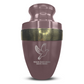 Personalized Adult Human Cremation Urn with Custom Name Date on Gold Rim Container for Ashes and Men or Women Cremains | Elite Memorial Dove Design Series | 200 Lbs