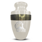 Personalized Adult Human Cremation Urn with Custom Engraved Name Date Boat on Vessel for Ashes and Cremains | Funny Fishing Lover Series with Gold Inlay | 200 Lbs
