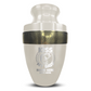 Personalized Adult Human Cremation Urn with Custom Engraved Name Date Boat on Vessel for Ashes and Cremains | Funny Fishing Lover Series with Gold Inlay | 200 Lbs