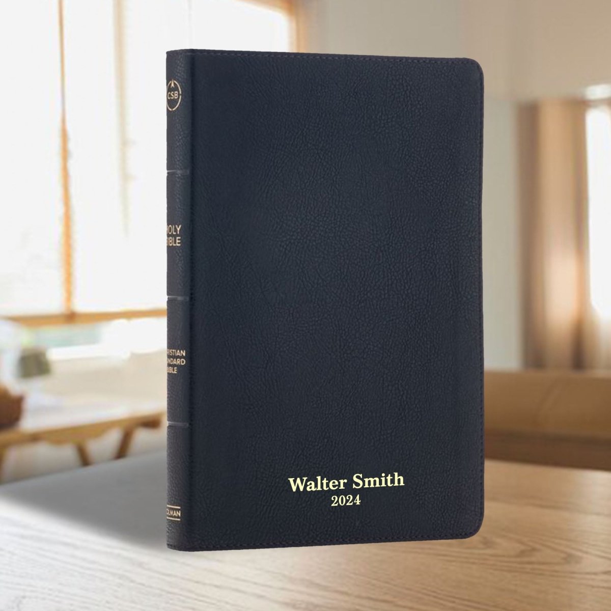 Personalized CSB Thinline Bible Large Print Size Black | Shepherds Shelf