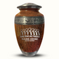 Custom Large Cremation Urn for Human Ashes - Elevate Collection - Funny Bowling Design - Distressed Finish - 200 Cubic Inch