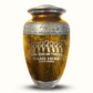 Custom Large Cremation Urn for Human Ashes - Elevate Collection - Funny Bowling Design - Distressed Finish - 200 Cubic Inch