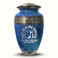 Custom Large Cremation Urn for Human Ashes - Elevate Collection - Funny Bowling Design - Distressed Finish - 200 Cubic Inch