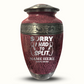 Custom Large Cremation Urn for Human Ashes - Elevate Collection - Funny Bowling Design - Distressed Finish - 200 Cubic Inch