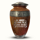 Custom Large Cremation Urn for Human Ashes - Elevate Collection - Funny Bowling Design - Distressed Finish - 200 Cubic Inch