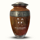 Custom Large Cremation Urn for Human Ashes - Elevate Collection - Funny Eyes Design - Distressed Finish - 200 Cubic Inch