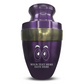 Personalized Adult Cremation Urn with Custom Engraved Name, Date and Funny Eyes Design Metal Aluminum Vessel for Ashes and Remains | Elite Collection with Gold Inlay | 200 Cubic Inch