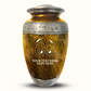 Custom Large Cremation Urn for Human Ashes - Elevate Collection - Funny Eyes Design - Distressed Finish - 200 Cubic Inch