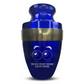 Personalized Adult Cremation Urn with Custom Engraved Name, Date and Funny Eyes Design Metal Aluminum Vessel for Ashes and Remains | Elite Collection with Gold Inlay | 200 Cubic Inch