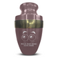 Personalized Adult Cremation Urn with Custom Engraved Name, Date and Funny Eyes Design Metal Aluminum Vessel for Ashes and Remains | Elite Collection with Gold Inlay | 200 Cubic Inch
