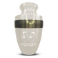 Personalized Adult Cremation Urn with Custom Engraved Name, Date and Funny Eyes Design Metal Aluminum Vessel for Ashes and Remains | Elite Collection with Gold Inlay | 200 Cubic Inch