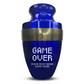Personalized Adult Cremation Urn with Custom Engraved Name, Date and Funny Gaming Design Metal Aluminum Vessel for Ashes and Remains | Elite Collection with Gold Inlay | 200 Cubic Inch