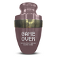 Personalized Adult Cremation Urn with Custom Engraved Name, Date and Funny Gaming Design Metal Aluminum Vessel for Ashes and Remains | Elite Collection with Gold Inlay | 200 Cubic Inch