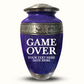 Custom Large Cremation Urn for Human Ashes - Elevate Collection - Funny Gaming Design - Distressed Finish - 200 Cubic Inch