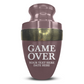 Personalized Adult Cremation Urn with Custom Engraved Name, Date and Funny Gaming Design Metal Aluminum Vessel for Ashes and Remains | Elite Collection with Gold Inlay | 200 Cubic Inch