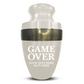 Personalized Adult Cremation Urn with Custom Engraved Name, Date and Funny Gaming Design Metal Aluminum Vessel for Ashes and Remains | Elite Collection with Gold Inlay | 200 Cubic Inch