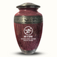 Custom Large Cremation Urn for Human Ashes - Elevate Collection - Funny TV Design - Distressed Finish - 200 Cubic Inch