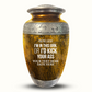 Custom Large Cremation Urn for Human Ashes - Elevate Collection - Just Funny Design - Distressed Finish - 200 Cubic Inch