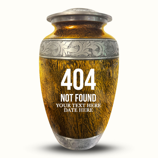 Custom Large Cremation Urn for Human Ashes - Elevate Collection - Funny Tech Design - Distressed Finish - 200 Cubic Inch