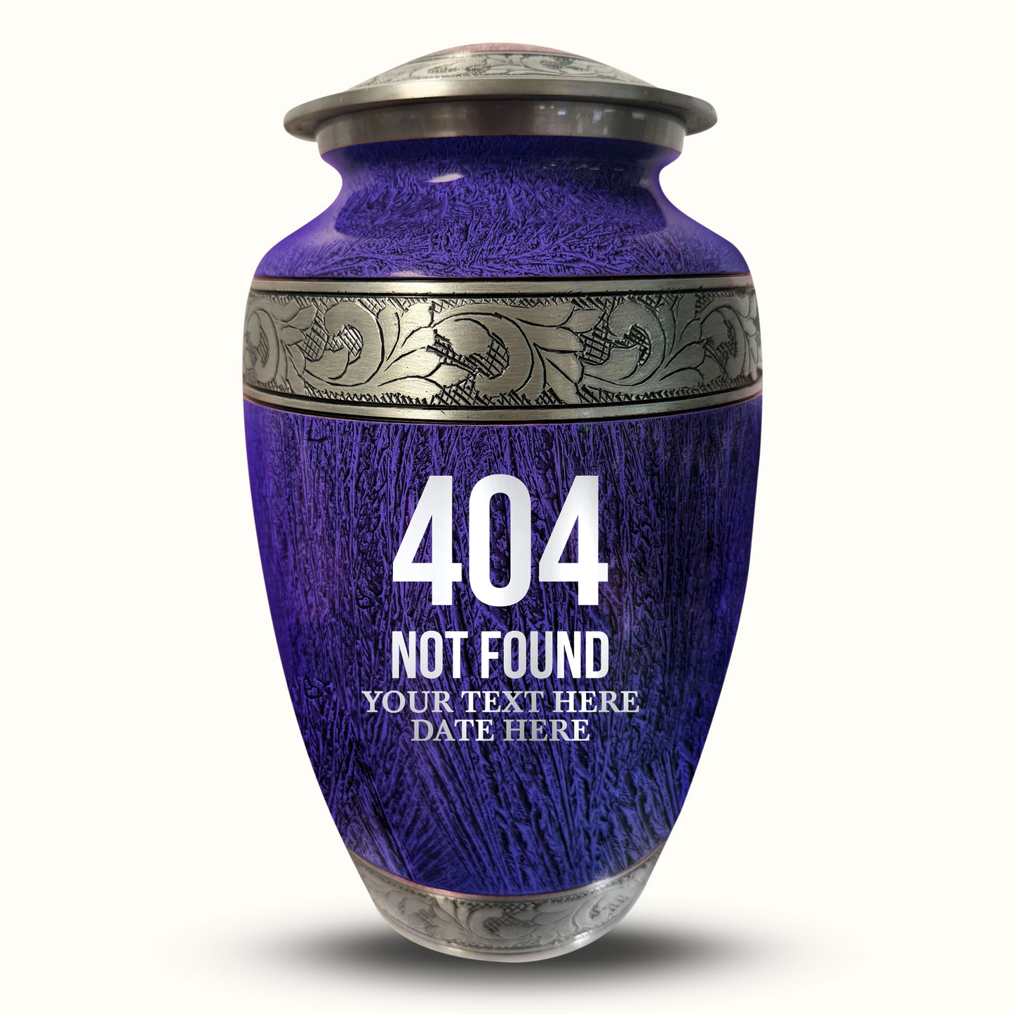 Custom Large Cremation Urn for Human Ashes - Elevate Collection - Funny Tech Design - Distressed Finish - 200 Cubic Inch