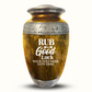 Custom Large Cremation Urn for Human Ashes - Elevate Collection - Just Funny Design - Distressed Finish - 200 Cubic Inch