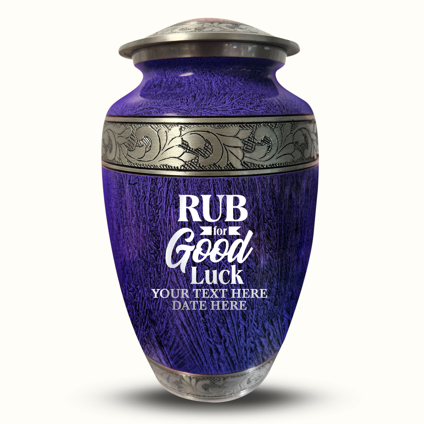 Custom Large Cremation Urn for Human Ashes - Elevate Collection - Just Funny Design - Distressed Finish - 200 Cubic Inch
