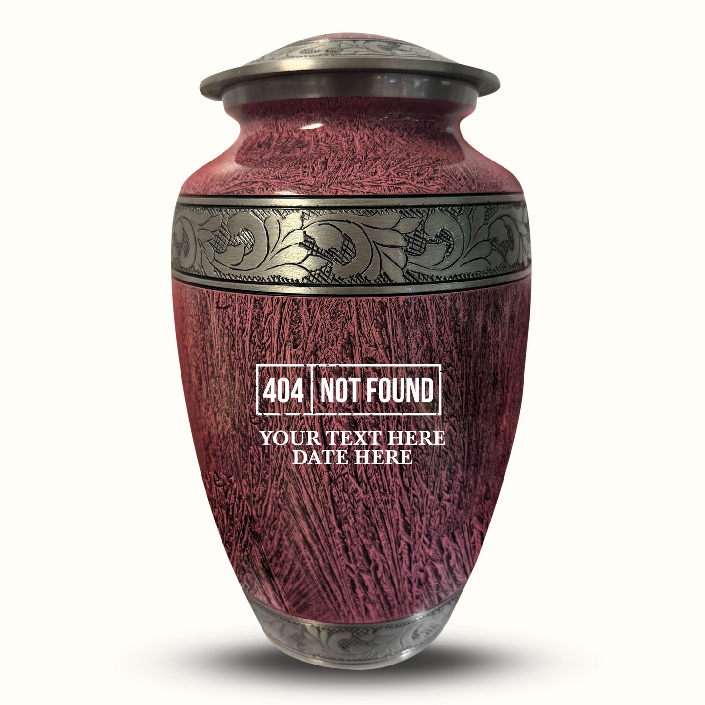 Custom Large Cremation Urn for Human Ashes - Elevate Collection - Funny Tech Design - Distressed Finish - 200 Cubic Inch