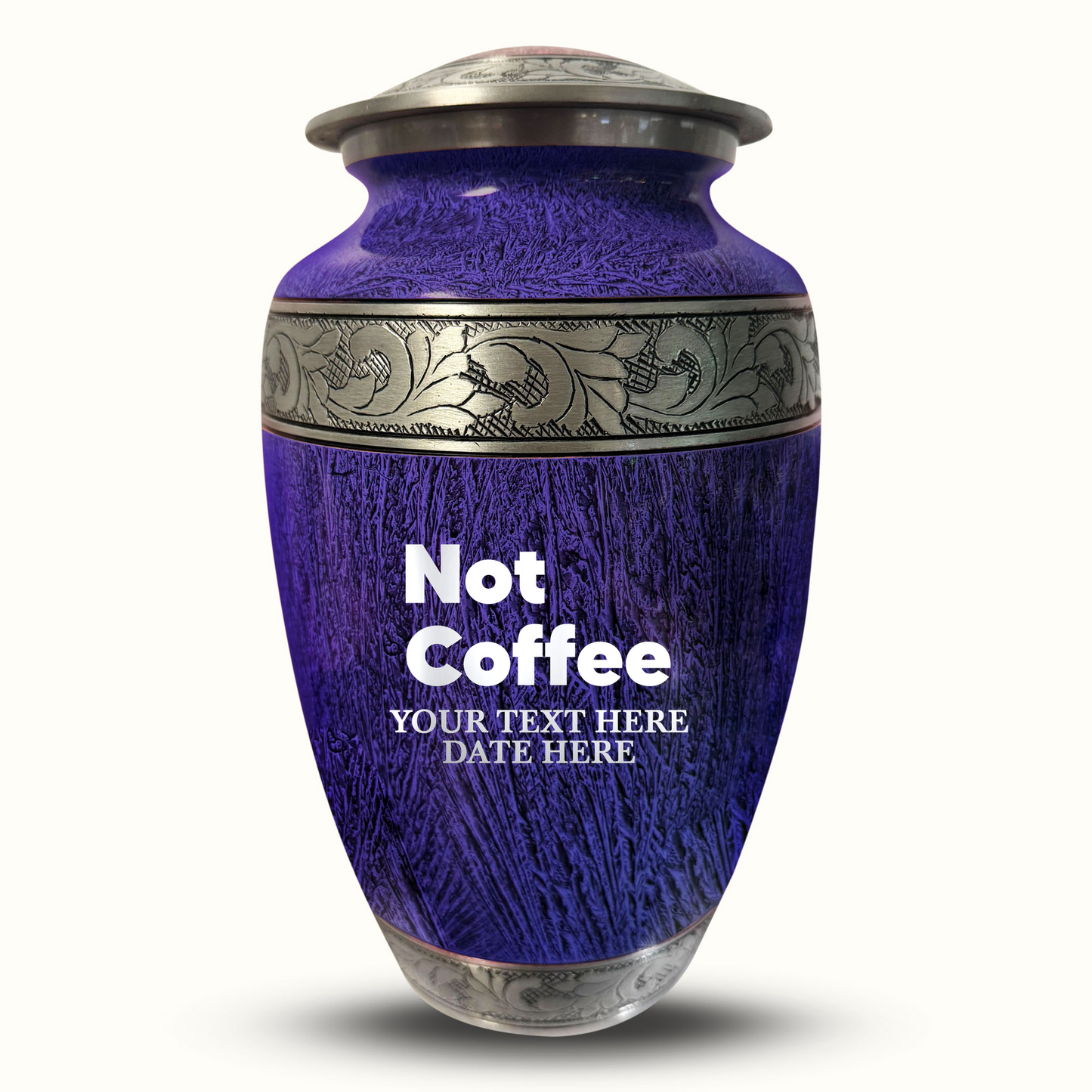 Custom Large Cremation Urn for Human Ashes - Elevate Collection - Just Funny Design - Distressed Finish - 200 Cubic Inch