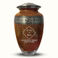 Custom Large Cremation Urn for Human Ashes - Elevate Collection - Funny Office Design - Distressed Finish - 200 Cubic Inch