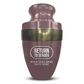Personalized Adult Cremation Urn with Custom Engraved Name, Date and Funny Office Design Metal Aluminum Vessel for Ashes and Remains | Elite Collection with Gold Inlay | 200 Cubic Inch