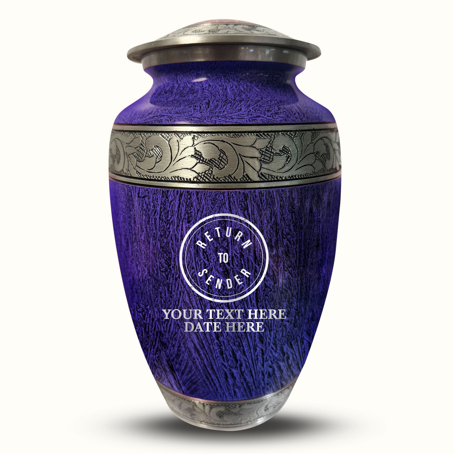 Custom Large Cremation Urn for Human Ashes - Elevate Collection - Funny Office Design - Distressed Finish - 200 Cubic Inch