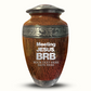 Custom Large Cremation Urn for Human Ashes - Elevate Collection - Funny Religious Design - Distressed Finish - 200 Cubic Inch