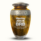 Custom Large Cremation Urn for Human Ashes - Elevate Collection - Funny Religious Design - Distressed Finish - 200 Cubic Inch