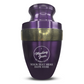 Personalized Adult Cremation Urn with Custom Engraved Name, Date and Funny Religious Design Metal Aluminum Vessel for Ashes and Remains | Elite Collection with Gold Inlay | 200 Cubic Inch
