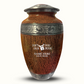 Custom Large Cremation Urn for Human Ashes - Elevate Collection - Funny TV Design - Distressed Finish - 200 Cubic Inch