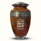 Custom Large Cremation Urn for Human Ashes - Elevate Collection - Dark Humor Design - Distressed Finish - 200 Cubic Inch