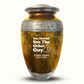 Custom Large Cremation Urn for Human Ashes - Elevate Collection - Dark Humor Design - Distressed Finish - 200 Cubic Inch