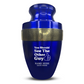 Personalized Adult Cremation Urn with Custom Engraved Name, Date and Dark Humor Design Metal Aluminum Vessel for Ashes and Remains | Elite Collection with Gold Inlay | 200 Cubic Inch