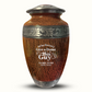 Custom Large Cremation Urn for Human Ashes - Elevate Collection - Dark Humor Design - Distressed Finish - 200 Cubic Inch